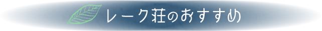 レーク荘のおすすめ